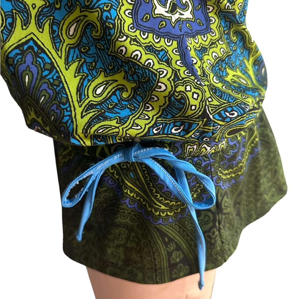 Athleta top paisley print in blue tones. Size S - Picture 10 of 11